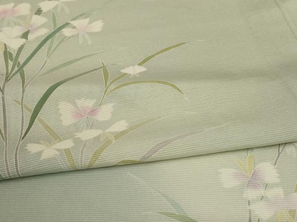 平和屋着物＊夏物 訪問着 絽 草花文 正絹 逸品 AABA9431jd