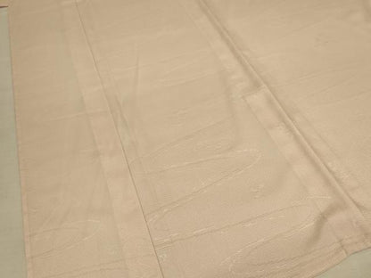 平和屋着物＊夏物 色無地 絽 流水舞葉文 肌色 正絹 逸品 AABA9439jd
