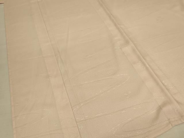 平和屋着物＊夏物 色無地 絽 流水舞葉文 肌色 正絹 逸品 AABA9439jd