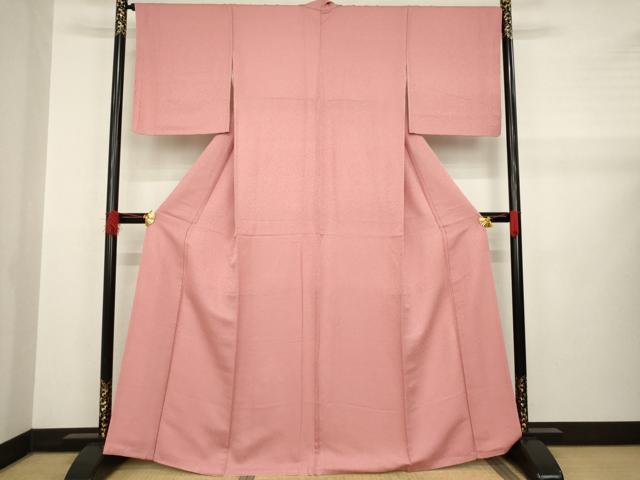 平和屋着物●上質な色無地 薄紅色 正絹 逸品 AABA9441ck