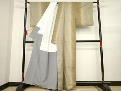 平和屋着物●本場染大島紬 間道 暈し染め 正絹 逸品 AABA9452ck