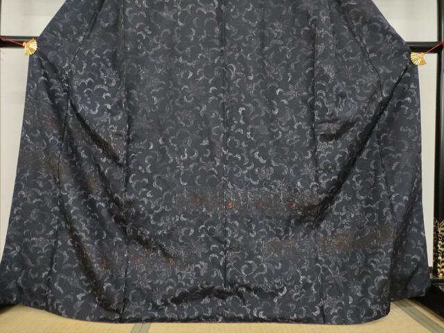 平和屋着物●本場染大島紬 訪問着 更紗花唐草文 ろうけつ染 正絹 逸品 AABA9467ck
