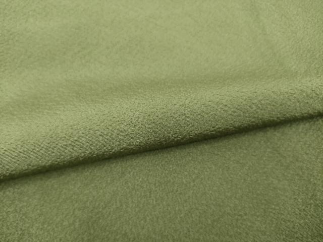 平和屋着物●上質な色無地　海松色　正絹　逸品　AABA9468ck