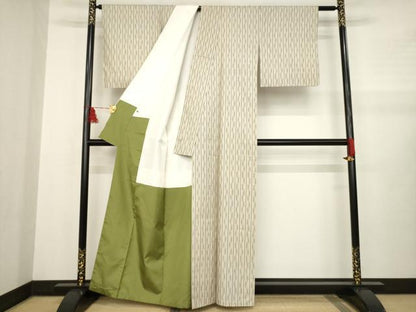 平和屋着物●上質な紬 間道 正絹 逸品 AABA9471ck
