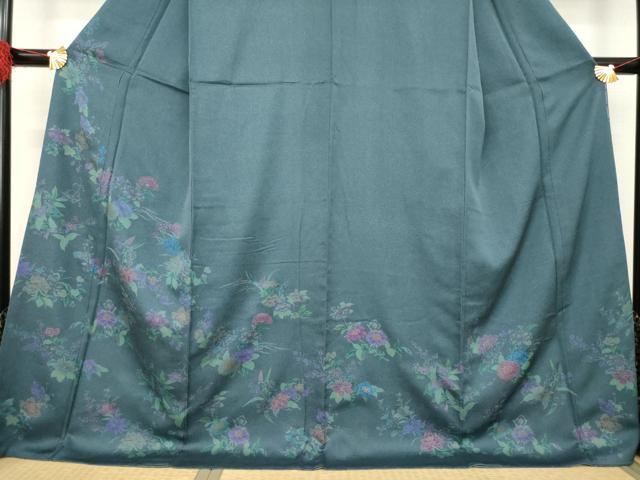平和屋着物●訪問着 草花文 金彩 ロング丈 正絹 逸品 AABA9478ck