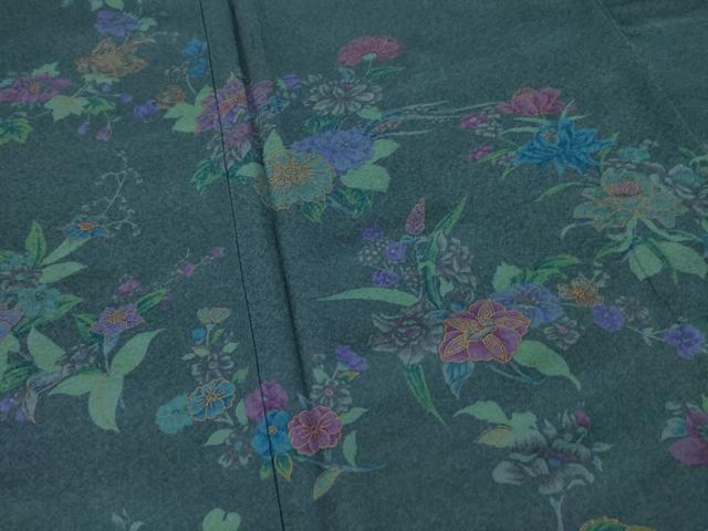 平和屋着物●訪問着 草花文 金彩 ロング丈 正絹 逸品 AABA9478ck