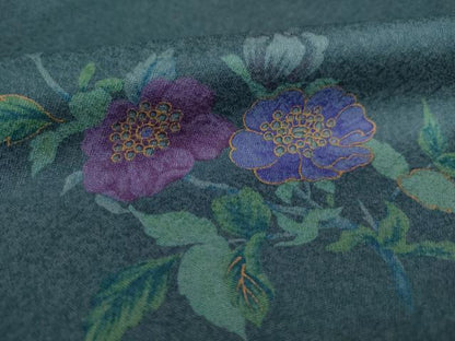 平和屋着物●訪問着 草花文 金彩 ロング丈 正絹 逸品 AABA9478ck
