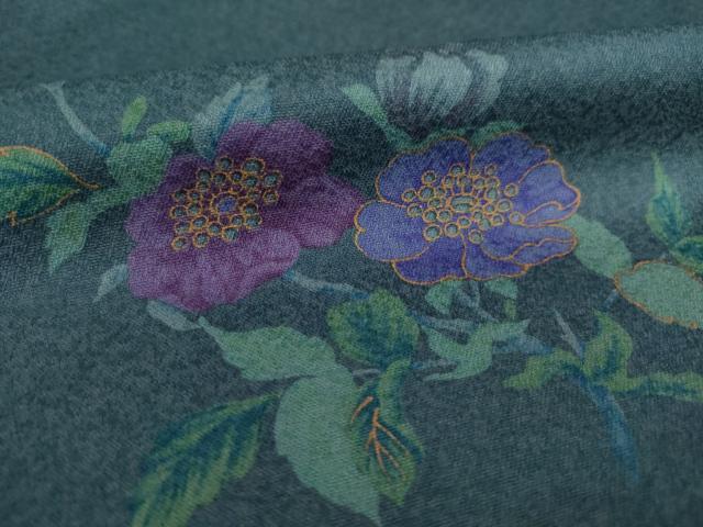 平和屋着物●訪問着 草花文 金彩 ロング丈 正絹 逸品 AABA9478ck