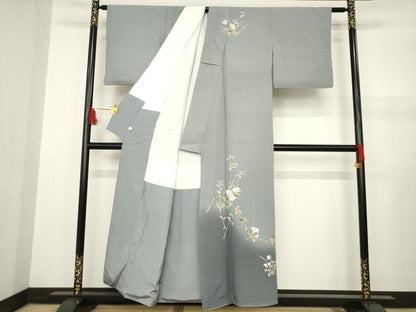 平和屋着物●訪問着　友禅　作家物　枝花文　鈴乃屋扱い　正絹　逸品　AABA9490ck