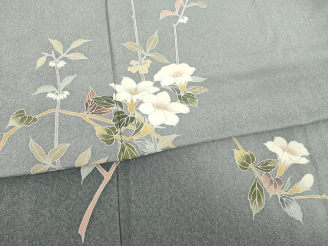 平和屋着物●訪問着　友禅　作家物　枝花文　鈴乃屋扱い　正絹　逸品　AABA9490ck