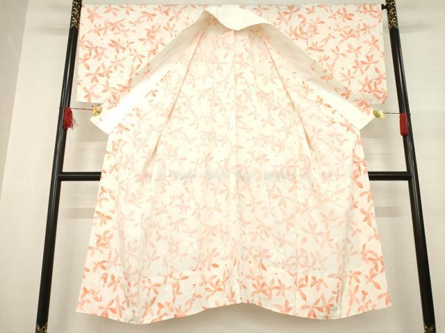 平和屋着物●長襦袢　無双仕立て　花尽くし　広衿仕立て　正絹　逸品　AABA9497ck