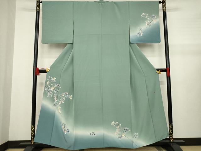 平和屋着物●訪問着　友禅　作家物　南天文　暈し染め　正絹　逸品　AABA9499ck