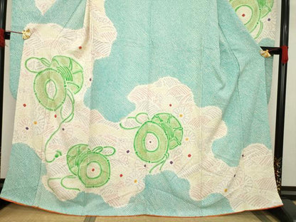 平和屋着物●豪華振袖　総絞り　花鼓文　正絹　逸品　AABA9503ck