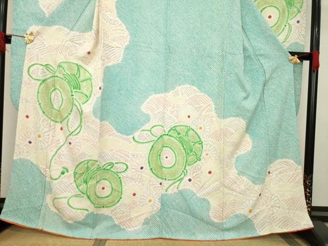 平和屋着物●豪華振袖　総絞り　花鼓文　正絹　逸品　AABA9503ck