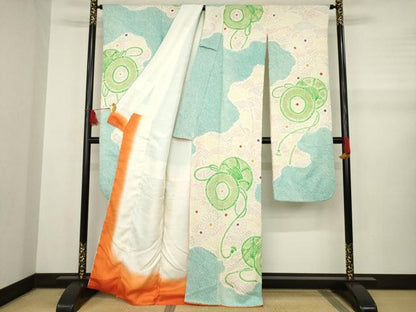 平和屋着物●豪華振袖　総絞り　花鼓文　正絹　逸品　AABA9503ck