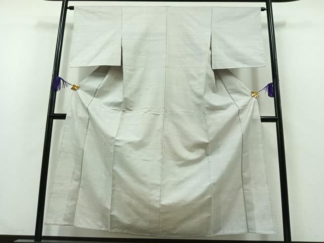 平和屋着物▽上質な紬 単衣 横段文 正絹 逸品 AABA9533jh