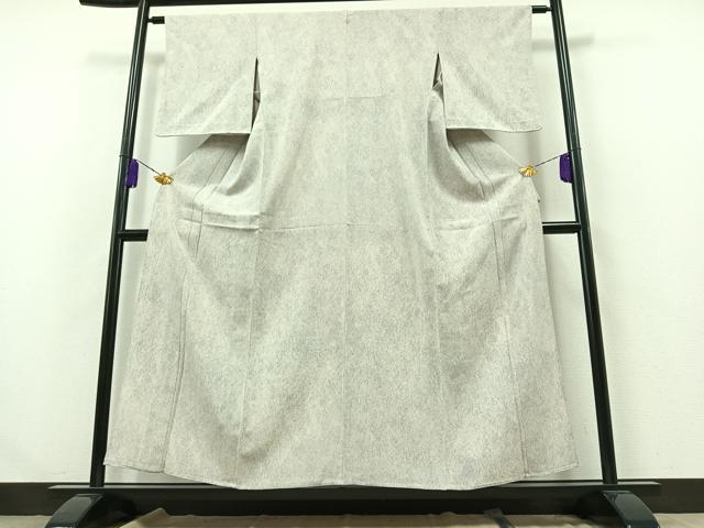 平和屋着物▽上質な小紋 単衣 霞文 正絹 逸品 AABA9534jh