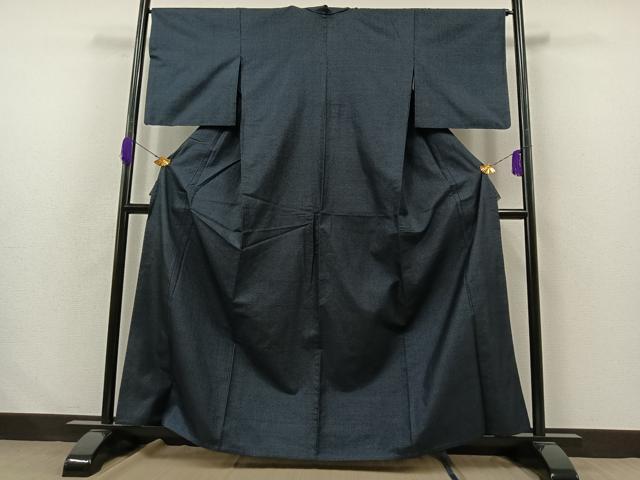 平和屋着物▽本場大島紬 単衣 80亀甲 総詰め 正絹 逸品 AABA9536jh
