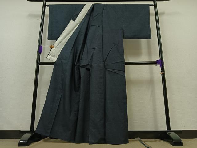 平和屋着物▽本場大島紬 単衣 80亀甲 総詰め 正絹 逸品 AABA9536jh