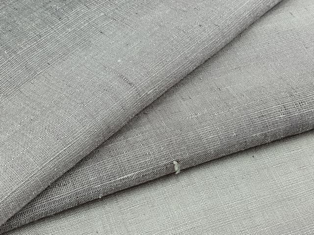 平和屋着物▽上質な紬 単衣 横段文 正絹 逸品 AABA9537jh