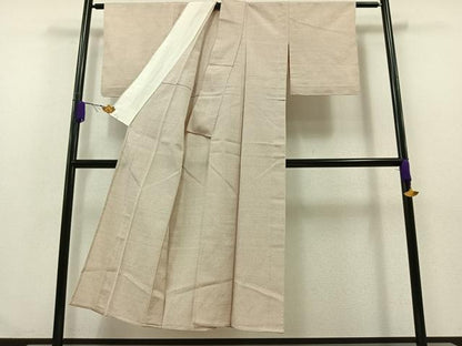 平和屋着物▽本塩沢　単衣　蚊絣　正絹　逸品　AABA9540jh