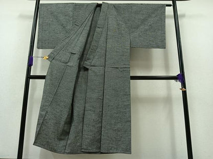 平和屋着物▽男性 紬 単衣 霞文 正絹 逸品 AABA9545jh