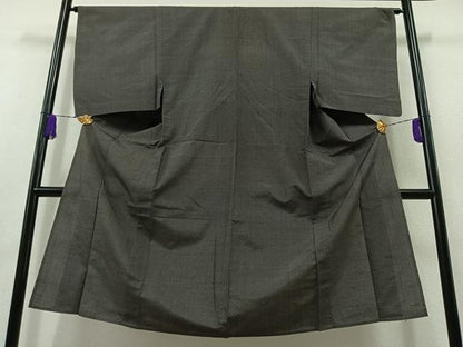 平和屋着物▽男性 紬 単衣 霞文 正絹 逸品 AABA9546jh