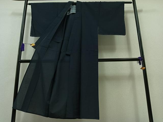 平和屋着物▽男性 紬 単衣 霞文 正絹 逸品 AABA9550jh