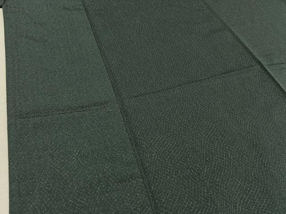平和屋着物▽男性 お召 単衣 網目文 正絹 逸品 AABA9551jh