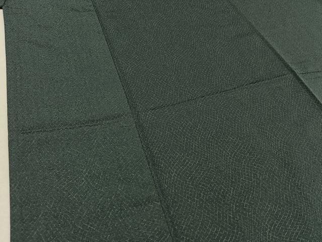 平和屋着物▽男性 お召 単衣 網目文 正絹 逸品 AABA9551jh