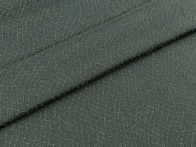 平和屋着物▽男性 お召 単衣 網目文 正絹 逸品 AABA9551jh