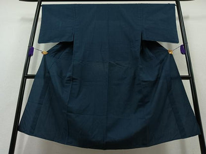 平和屋着物▽男性 紬 単衣 縞 正絹 逸品 AABA9552jh