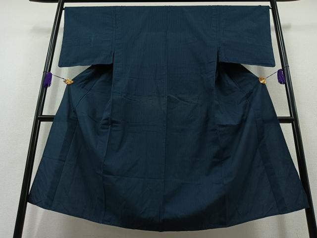 平和屋着物▽男性 紬 単衣 縞 正絹 逸品 AABA9552jh