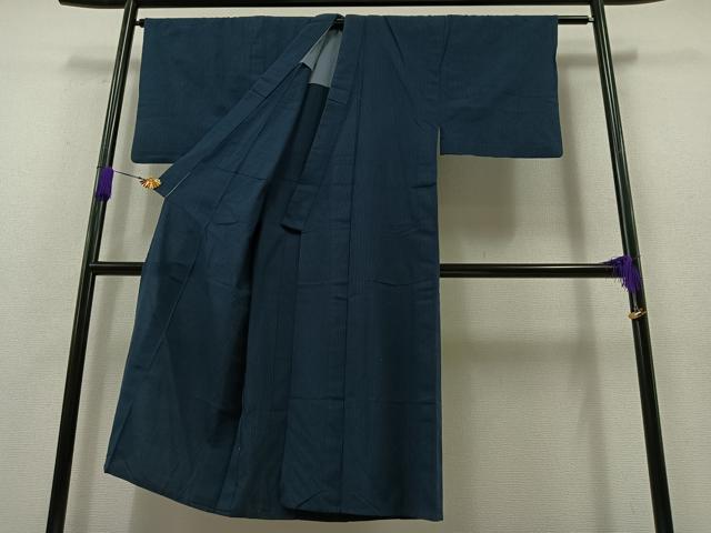 平和屋着物▽男性 紬 単衣 縞 正絹 逸品 AABA9552jh