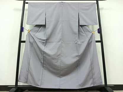 平和屋着物▽上質な色無地 単衣 お召地 薄色 正絹 逸品 AABA9553jh