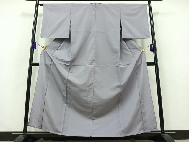 平和屋着物▽上質な色無地 単衣 お召地 薄色 正絹 逸品 AABA9553jh