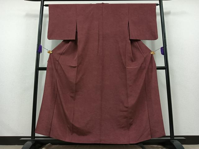平和屋着物▽江戸小紋　単衣　風景花文　正絹　逸品　AABA9554jh