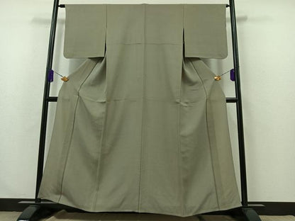 平和屋着物▽小紋師 黒岩秀硯 江戸小紋 単衣 市松文様 正絹 逸品 AABA9555jh