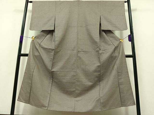平和屋着物▽小紋　単衣　格子　AABA9557jh