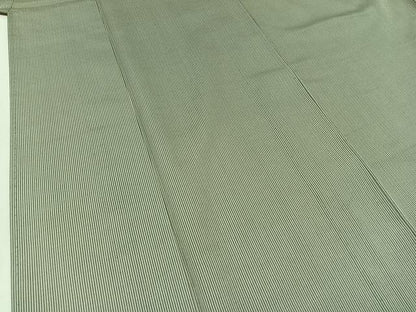 平和屋着物▽お召 単衣 縞 ゑり善扱い 正絹 逸品 AABA9558jh
