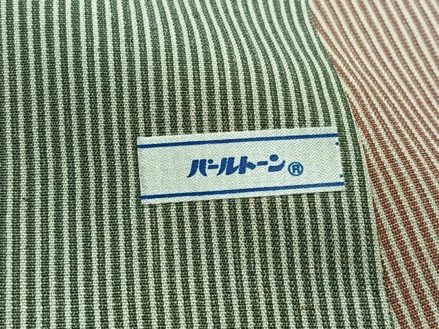 平和屋着物▽お召 単衣 縞 ゑり善扱い 正絹 逸品 AABA9558jh