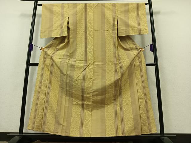平和屋着物▽上質な紬 単衣 花間道 正絹 逸品 AABA9560jh