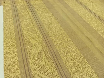 平和屋着物▽上質な紬 単衣 花間道 正絹 逸品 AABA9560jh