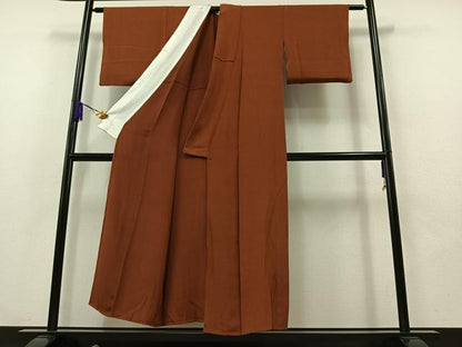 平和屋着物▽江戸小紋 単衣 鮫小紋柄 鬼しぼ縮緬 正絹 逸品 AABA9567jh