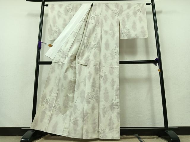 平和屋着物▽大島紬 単衣 舞蝶文 証紙付き 正絹 逸品 AABA9570jh