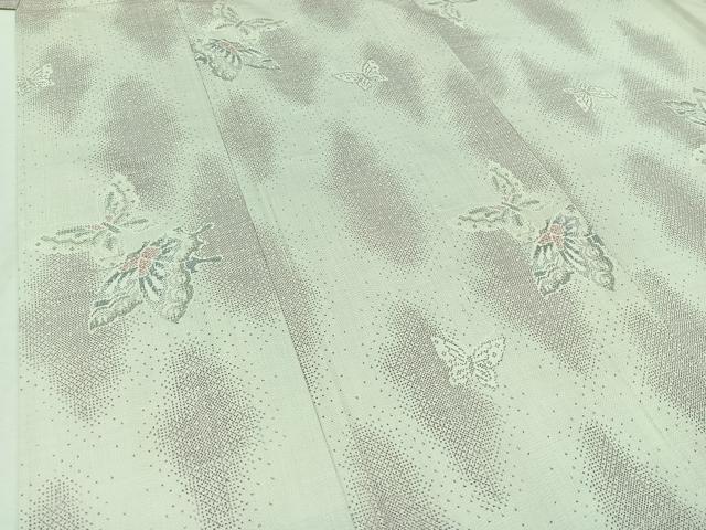 平和屋着物▽大島紬 単衣 舞蝶文 証紙付き 正絹 逸品 AABA9570jh