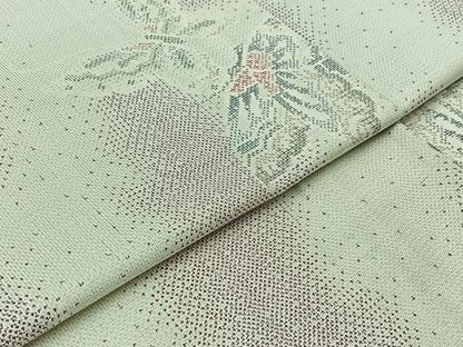 平和屋着物▽大島紬 単衣 舞蝶文 証紙付き 正絹 逸品 AABA9570jh