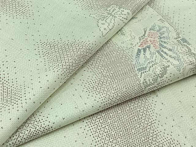 平和屋着物▽大島紬 単衣 舞蝶文 証紙付き 正絹 逸品 AABA9570jh