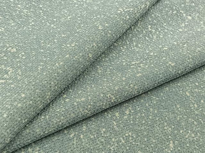 平和屋着物▽上質な小紋 単衣 作家物 霞文 鬼しぼ縮緬 正絹 逸品 AABA9571jh