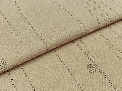 平和屋着物▽上質な紬 単衣 よろけ縞 正絹 逸品 AABA9573jh
